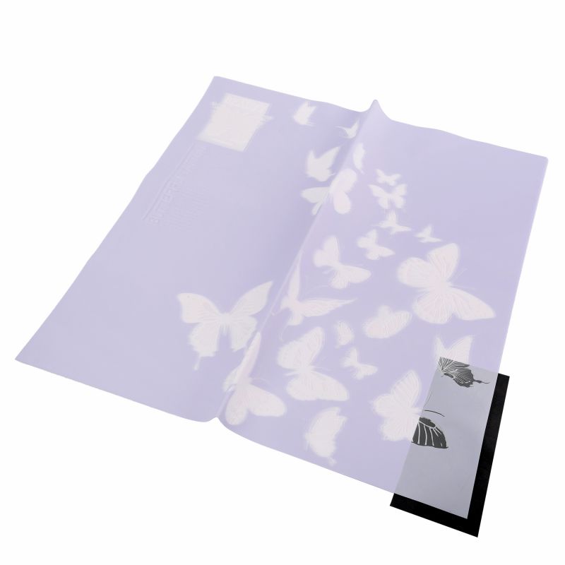 Пленка матовая "Бабочки", 57x57 см, 60 mic, набор (20 шт) Фиолетовый